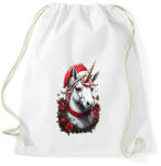 printfashion Karácsonyi unikornis - Sportzsák, Tornazsák - Fehér (17020387)