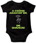 printfashion A csönd aranyat ér - Baba Body - Fekete (17426379)