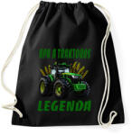 printfashion apa a traktoros legenda - Sportzsák, Tornazsák - Fekete (17433727)