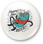 printfashion Happy New Beer - Kitűző, hűtőmágnes - Fehér (17110976)