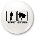 printfashion Más apuka vs Az én apukám - Kitűző, hűtőmágnes - Fehér (17465072)