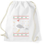 printfashion Karácsonyi sirályos csúnya pulcsi - Sportzsák, Tornazsák - Fehér (16999686)