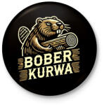 printfashion Bober kurwa - Kitűző, hűtőmágnes - Fekete (17185721)