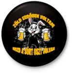 printfashion Zöld erdőben voltam hozd a sört oszt jólvan! - Kitűző, hűtőmágnes - Fekete (17385125)