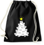 printfashion Cicás Karácsonyfa - Sportzsák, Tornazsák - Fekete (16908543)