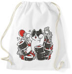 printfashion Sushi vs cica - Sportzsák, Tornazsák - Fehér (17141109)