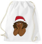 printfashion Karácsonyi csajszi - Sportzsák, Tornazsák - Fehér (17003287)