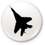 printfashion Vadász repülő - Kitűző, hűtőmágnes - Fehér (17191128)