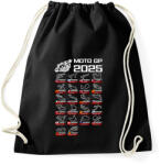 printfashion MOTO GP VERSENYNAPTÁR 2025 - Sportzsák, Tornazsák - Fekete (17288985)