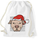 printfashion Karácsonyi pitbull - Sportzsák, Tornazsák - Fehér (16995434)