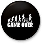 printfashion Game over evolúció fehér - Kitűző, hűtőmágnes - Fekete (17471945)