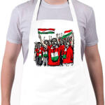printfashion Magyar szurkolók - Kötény - Fehér (17344520)