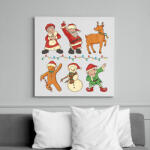 printfashion Karácsonyi csapat - Vászonkép - Fehér (16988598)