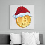 printfashion Karácsonyi bitcoin - Vászonkép - Fehér (16986799)