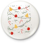 printfashion Karácsonyfa jelmez - Kitűző, hűtőmágnes - Fehér (16996661)