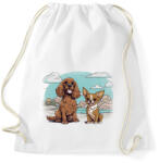 printfashion Csivava és spániel - Sportzsák, Tornazsák - Fehér (17081384)