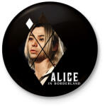 printfashion Alice in borderland shuntaro fehér - Kitűző, hűtőmágnes - Fekete (17241595)