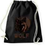 printfashion WOLF - Sportzsák, Tornazsák - Fekete (17472089)