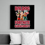 printfashion Fortnite Karácsony - Vászonkép - Fekete (16883787)