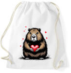 printfashion Capybara valentin - Sportzsák, Tornazsák - Fehér (17229058)