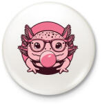 printfashion Axolotl - Kitűző, hűtőmágnes - Fehér (17050577)