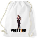 printfashion free fire clu - Sportzsák, Tornazsák - Fehér (17299009)
