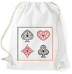 printfashion Kártya szimbólumok - Sportzsák, Tornazsák - Fehér (17087232)