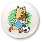 printfashion Focista kutya - Kitűző, hűtőmágnes - Fehér (17082606)