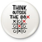 printfashion Think outside the box - Kitűző, hűtőmágnes - Fehér (17484544)