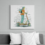 printfashion Elektromos roller - Vászonkép - Fehér (17166363)