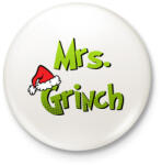 printfashion Mrs grinch - Kitűző, hűtőmágnes - Fehér (16909254)