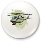 printfashion Katonai helikopter - Kitűző, hűtőmágnes - Fehér (17034789)
