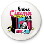 printfashion Otthoni mozi - Kitűző, hűtőmágnes - Fehér (17136178)