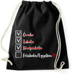 printfashion Ballagás középiskola fehér - Sportzsák, Tornazsák - Fekete (17367747)