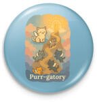 printfashion Purr-gatory - Kitűző, hűtőmágnes - Világoskék (17435835)