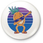 printfashion Ananász dab - Kitűző, hűtőmágnes - Fehér (17113678)