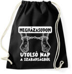 printfashion Utolsó nap a szabadságból fehér - Sportzsák, Tornazsák - Fekete (17468489)