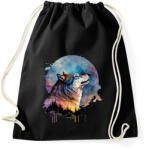 printfashion Farkas - Sportzsák, Tornazsák - Fekete (17251655)