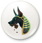 printfashion ANUBIS WITH ROSE SMITE - Kitűző, hűtőmágnes - Fehér (17255546)