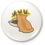 printfashion Wiwiwi macska - Kitűző, hűtőmágnes - Fehér (17361626)