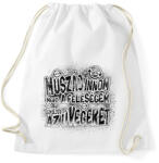 printfashion Muszáj innom mert a feleségem gyűjti az üvegeket - Fekete - Sportzsák, Tornazsák - Fehér (17226358)