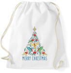 printfashion Madár karácsonyfa - Sportzsák, Tornazsák - Fehér (17000462)