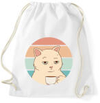 printfashion Unott macska - Sportzsák, Tornazsák - Fehér (17072460)