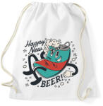 printfashion Happy New Beer - Sportzsák, Tornazsák - Fehér (17110058)