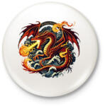 printfashion Sárkány - Kitűző, hűtőmágnes - Fehér (17198738)