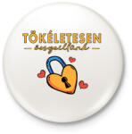 printfashion Tökéletesen összeillünk - Páros póló - Kitűző, hűtőmágnes - Fehér (17247912)