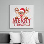 printfashion karácsony rénszarvas - Vászonkép - Fehér (17187529)