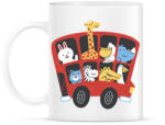 printfashion Állatok emeletes buszon - Bögre - Fehér (17030225)