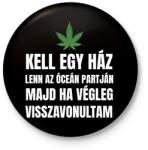 printfashion Kell egy ház lenn az óceán partján 2 - Kitűző, hűtőmágnes - Fekete (10760000)