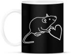 printfashion Patkány szerelem - Bögre - Fekete (17228894)